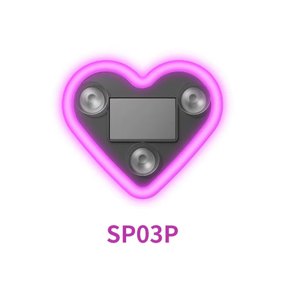 Window Neon Lights, Triangular Windows, Heart-Shaped Lights, Illuminated Heart-Shaped Decorations, Car Interface, Wireless Remot